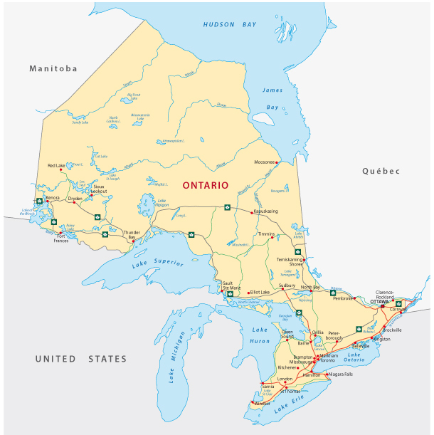 Ontario Map / Rainer_Lesniewski, Shutterstock