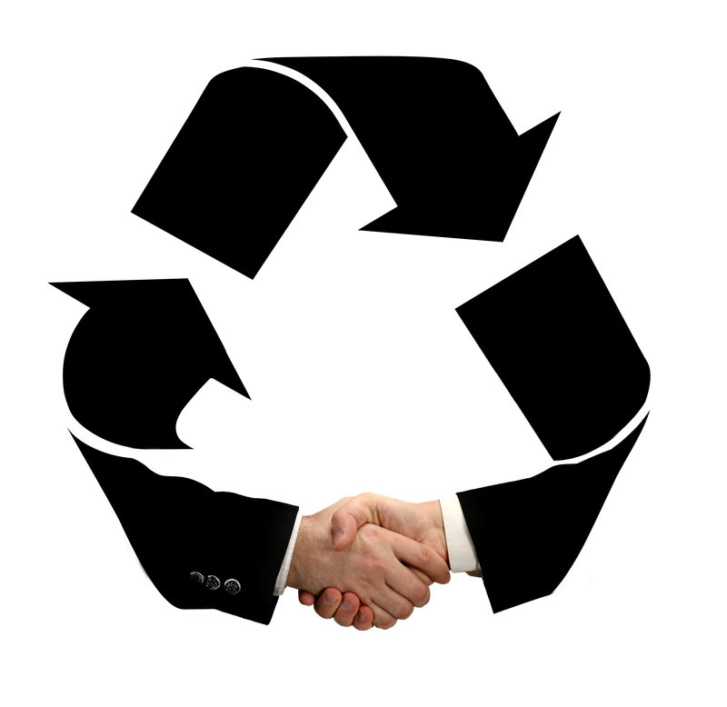 recycling handshake / emin_kuliyev, Shutterstock