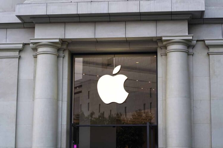 Exterior of an Apple store.