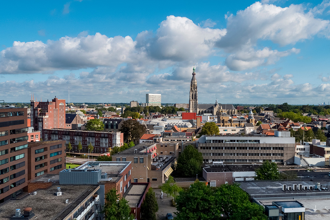 Aerial view of Breda, Netherlands.
