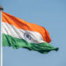 India flag waving in the wind.