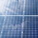 Closeup on a solar panel.