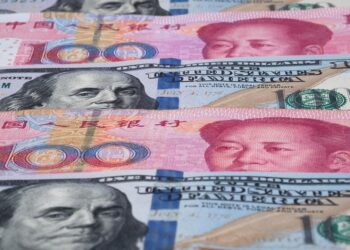 Currency from U.S. and China.