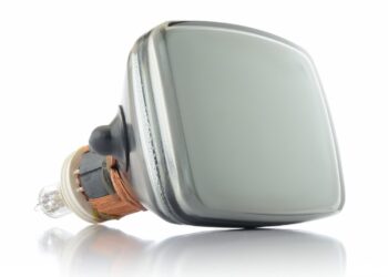 Old television CRT panel and funnel