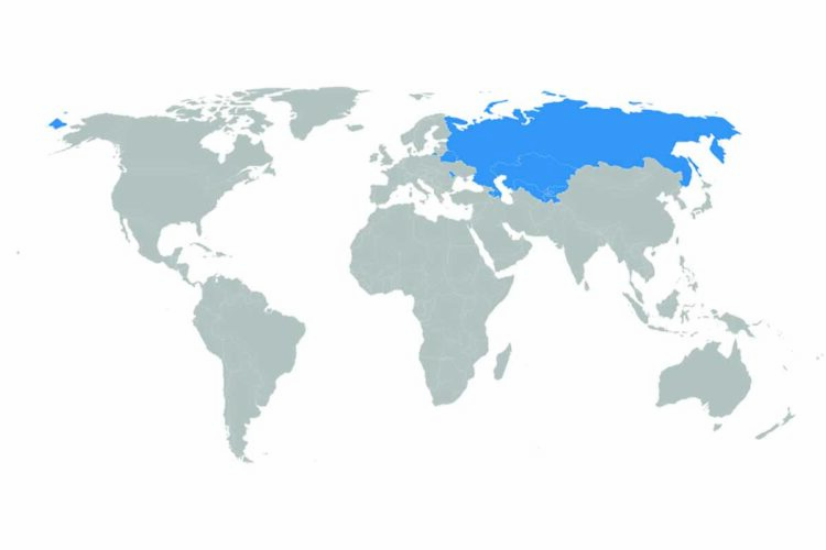 Map highlighting the Commonwealth of Independent States