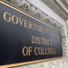 Sign for the Government of the District of Columbia