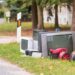 E-scrap in a residential yard.