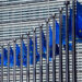 E.U. flags in front of the European Commission building.