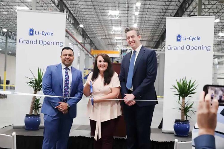 Ribbon-cutting ceremony at Li-Cycle's Arizona facility.