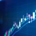 Stock market graph indicating higher prices.