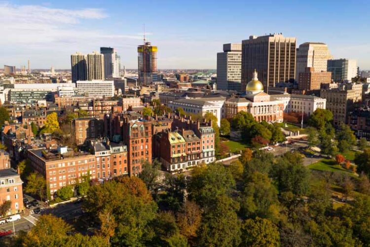 Mass. state capitol building in Boston.