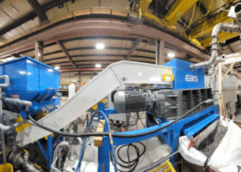 Company debuts battery-containing device shredder