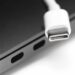 USB type C cable with notebook ports.