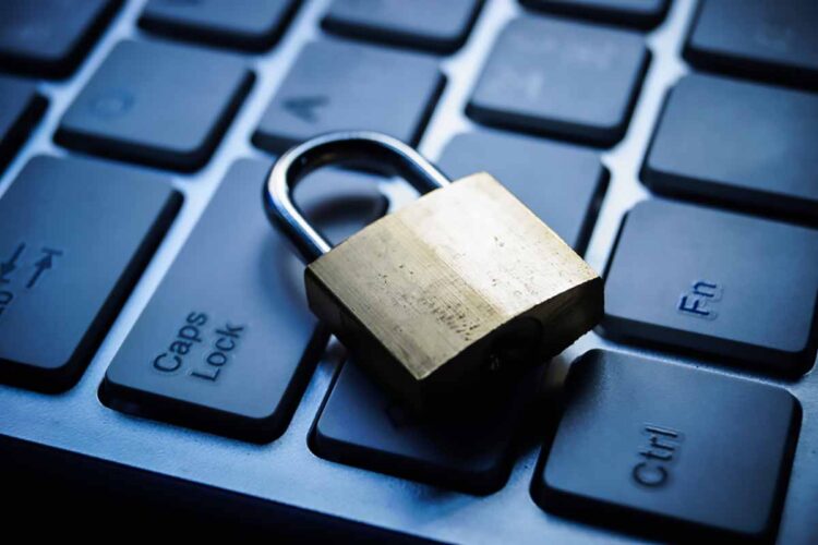 Lock on keyboard.