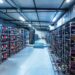 Bitcoin and crypto mining room.
