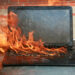 Burning laptop