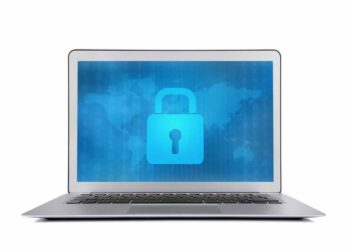 Lock icon on a laptop screen.