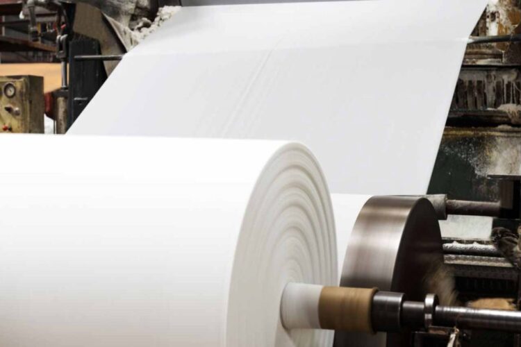 Paper mill scene.