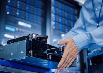 Replacing drive in a data center.