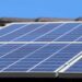 Solar panels on a residential roof.