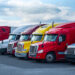 Trucks in parking lot