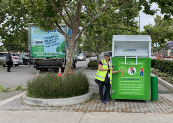 Textile clothing bins