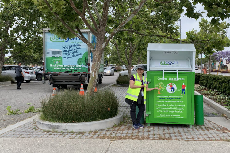 Textile clothing bins