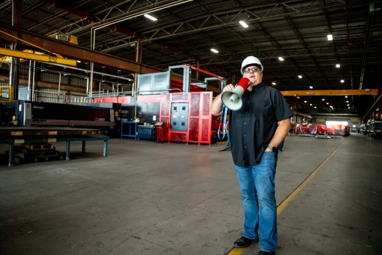 Mike Whitney led the group through the CP Group plant.