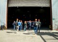 The CP Group tour continued into the facility's spacious yard.