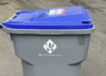 Waste Connection recycling cart in The Dalles, Oregon